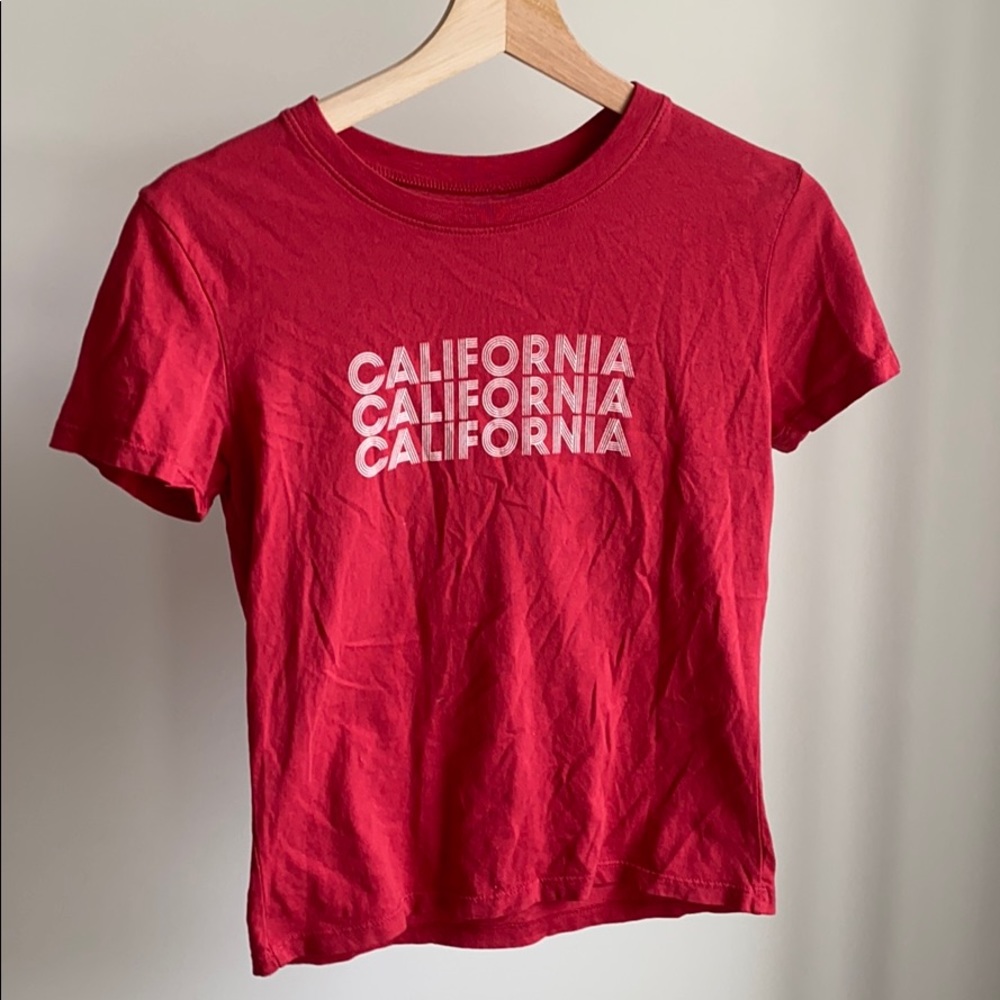 Red Brandy Melville Graphic Tee